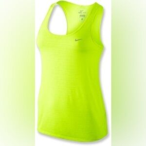 Nike Dri-Fit Racer Back Tank Top Neon Yellow